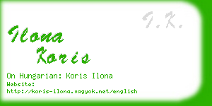 ilona koris business card